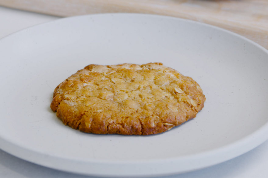 WHITE CHOCOLATE ANZAC BISCUITS