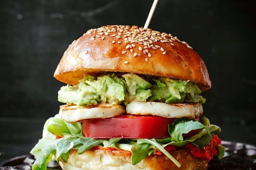 Avocado, Bacon and Halloumi Breakfast Roll